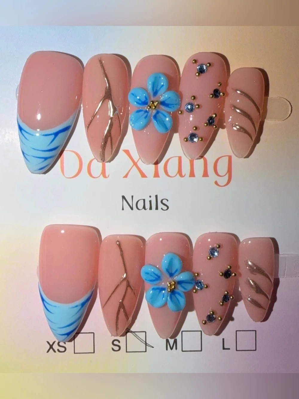 Almond Press-On Nails – Size Small